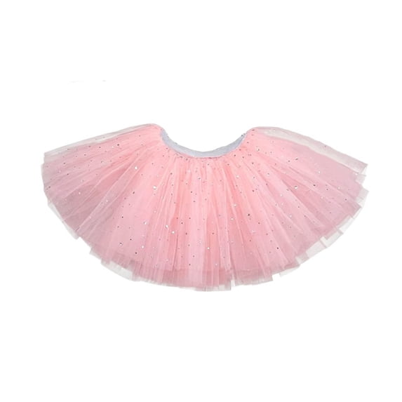 Paiwinds Girls' Sequin Mesh Tutu Mini Skirt with Elastic Waist, Soft Flowy for Dance Party