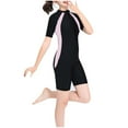 thumbnail image 1 of Paiwinds Girls Solid Color Long Sleeve Zip-Up Single-Piece Swimsuit, Quick-Dry Athletic, for Swimming Training Beach Pool 7-15 Years, 1 of 4