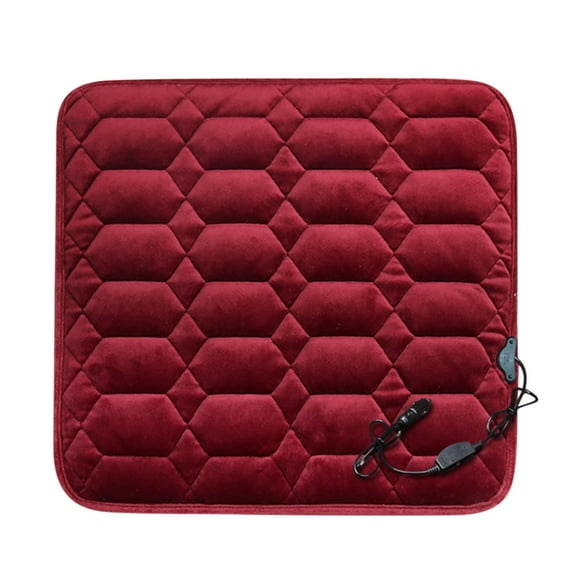 Paiwinds Heated Car Seat Cushion, 12V/24V Portable Car Heating Pad Back Massager, Heating and Ventilation Function Winter Driving"