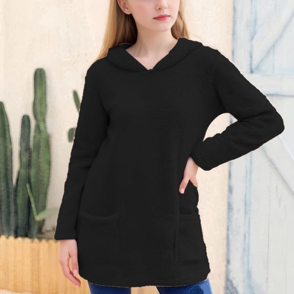 Paiwinds Kids Open Front Cardigan, Pullover Cocoon Coat with Funnel Neck for Effortless Layering, Perfect for School, Playdates and Cozy Home Wear in Cool Weather