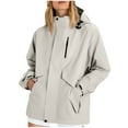 thumbnail image 1 of Paiwinds Ladies' Spring And Winter Waterproof Hooded Pocket Zipper Jacket Outdoor Mountaineering Clothing Sports Jacket with Durable Material and All-Weather Performance, 1 of 9