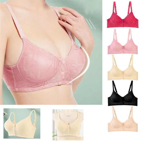 Paiwinds Ladies Traceless Comfortable Bra - No Underwire Breathable Gathering Support for Plus Size Invisible Daily Wear