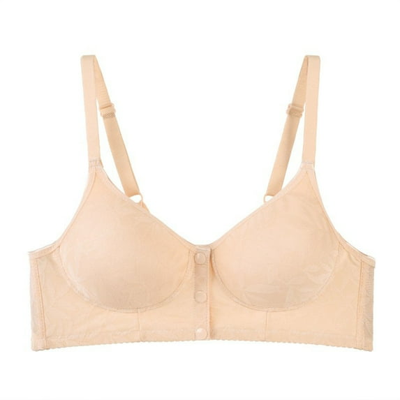 Paiwinds Front Closure Bra for Women Wireless Lace Comfort Bra Breathable Everyday Underwear with Side Support