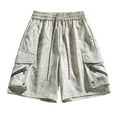 thumbnail image 1 of Paiwinds Men Casual Comfy Fashion Solid Shorts Elastic Waist Beach Pants for Daily Casual Wear and Summer Outings, 1 of 8