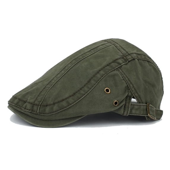 Paiwinds Men Women Vintage Cotton Flat Cap Ivy Newsboy Hat Adjustable Duckbill Cap Outdoor Cabbie Hat with Side Vents