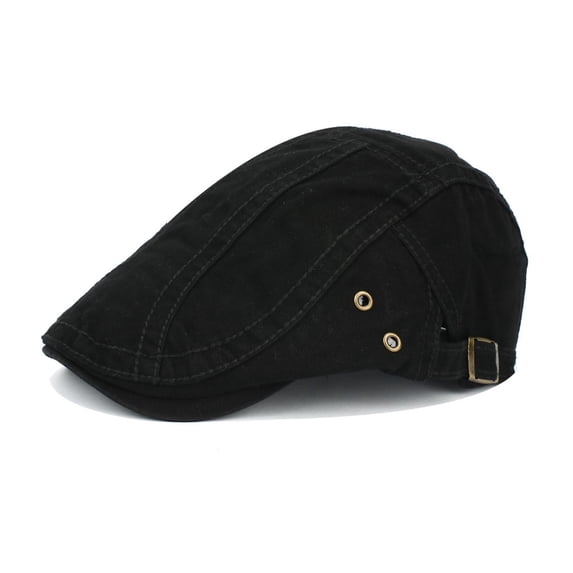 Paiwinds Men Women Vintage Cotton Flat Cap Ivy Newsboy Hat Adjustable Duckbill Cap Outdoor Cabbie Hat with Side Vents