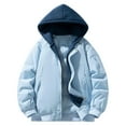 thumbnail image 1 of Paiwinds Men's 2-in-1 Mock Layered Jacket with Full-Zip Hooded Design and Thick Fleece Construction for Modern Street Style and Seasonal Transition, 1 of 4