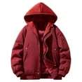 thumbnail image 1 of Paiwinds Men's 2-in-1 Mock Layered Jacket with Full-Zip Hooded Design and Thick Fleece Construction for Modern Street Style and Seasonal Transition, 1 of 4