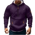thumbnail image 1 of Paiwinds Men's Big & Tall Workwear Hoodie, Heavyweight Winter Pullover with Full Zipper & Pocket, Casual Loose Fit Fleece Lined Sweatshirt for Outdoor, 1 of 5