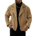 thumbnail image 1 of Paiwinds Men's Bomber Jacket with Full Zip Closure and Stand-Up Collar, Classic Casual Style, Polyester Nylon Blend, Solid Color Design with Practical Pockets for Daily Wear, 1 of 4