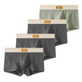 thumbnail image 1 of Paiwinds Men's Boxer Briefs 4-Pack - Breathable Cotton Everyday Underwear, Regular Fit Comfort for Big & Tall, Value Multipack, 1 of 2