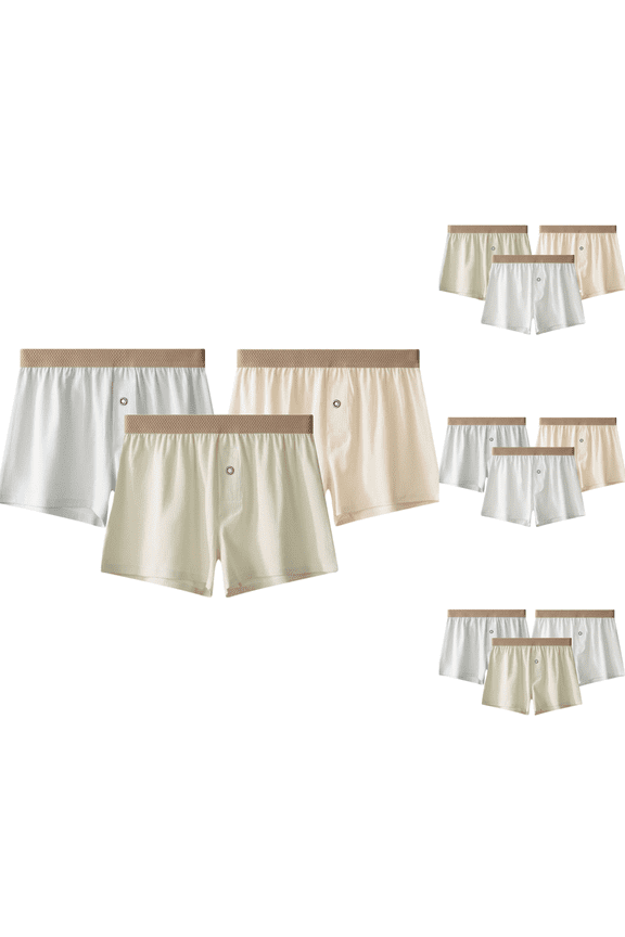 Men's Breathable Loose Boxer Shorts 3-Pack Soft Casual Lounge Underwear Comfortable Home Sleep Shorts Large Size