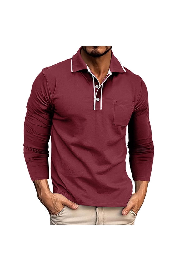 Men's Casual Hooded Half-Cardigan Pullover, Nylon-Spandex Blend Long Sleeve Top with Button Front for Fall & Winter