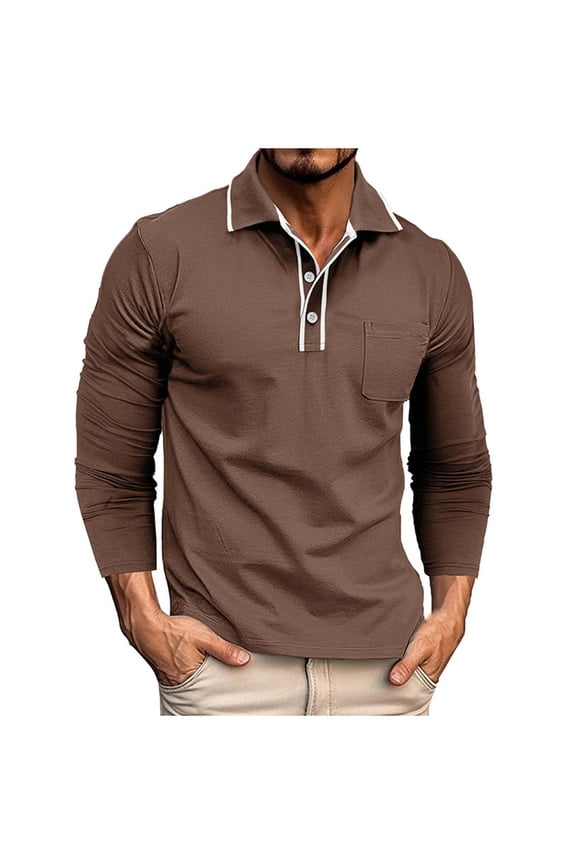 Men's Casual Hooded Half-Cardigan Pullover, Nylon-Spandex Blend Long Sleeve Top with Button Front for Fall & Winter