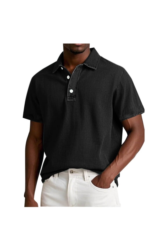 Men’s Button Lapel Short Sleeve Shirt Rayon-Polyester Relaxed,Casual Events Weekend Colorful,S-5XL 9 Colors