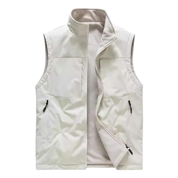 Paiwinds Men's Casual Fashion Berber Fleece Vest Full Zip Front Soft Comfortable Lightweight Outdoor Leisure Daily Wear Layering Piece for Cool Weather Multiple Sizes Available