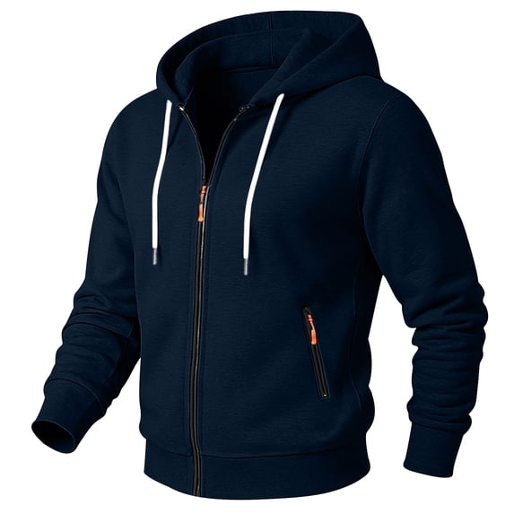 Paiwinds Men's Fashion Hoodie with Zipper Closure & Arm Pocket, Casual Style - Made from Polyester for Comfort, Adjustable Hood & Kangaroo Pockets for Sports & Daily Wear