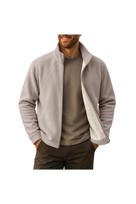Men's Fashion Outdoor Jacket, Solid Color Long Sleeve with Climb Pockets. Hoodless Lightweight Design, Perfect for Everyday Wear, Outdoor Adventures, and Casual Settings