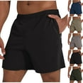 thumbnail image 1 of Paiwinds Men's Half Shorts with Pockets 4 Way Stretch Drawstring Elastic Waist Summer Sports Pants, 1 of 9