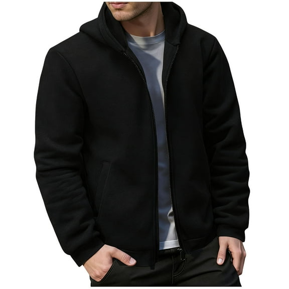 Paiwinds Men's Hooded Softshell Jacket with Full Zip Closure, Active Lifestyle Design, Polyester Cotton Blend, Fleece Lining for Warmth, Perfect for Hiking and Training