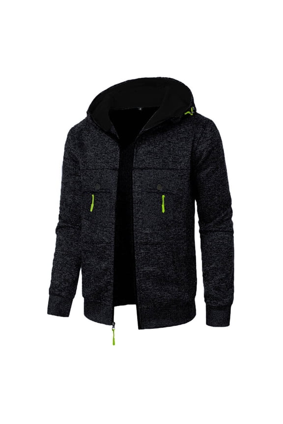 Men's Hooded Windbreaker with Full Zip Closure, Solid Color Design, Nylon Spandex Blend, Water Repellent Properties, Lightweight Wind Protection for Outdoor Activities and Running