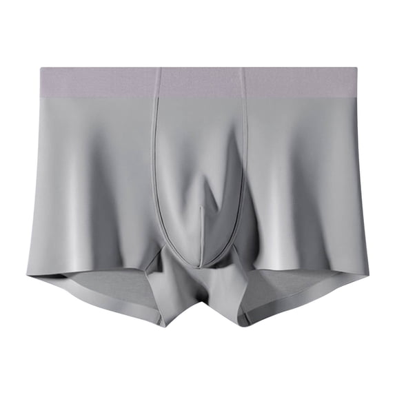 Paiwinds Men's Ice Silk Boxers, Seamless Breathable Four-Corner Shorts, Made from Polyester, Loose Fit for Summer, Beach, and Home Wear
