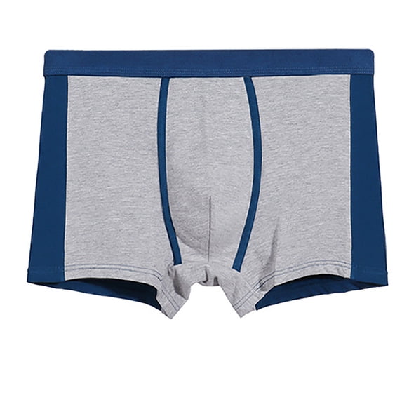 Paiwinds Men's Loose Cotton Boxers - Mid Waist Breathable & Comfortable Flat Leg Shorts, Simple Solid Color Design