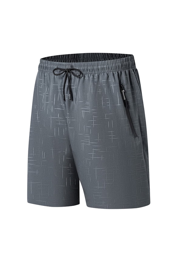 Men's Loose Fit Ice Silk Running Shorts with Pockets Nylon Spandex Drawstring Quick Dry