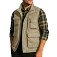 thumbnail image 1 of Paiwinds Men's Outdoor Vest Fleece Lined Multiple Pockets Stand Collar Comfort Fit Casual Wear Lightweight Design Storage Solutions for Photography and Adventures, 1 of 9