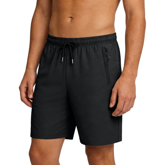 Paiwinds Men's Quick Dry Running Shorts with Zipper Pockets Nylon Elastic Waist Drawstring Sports Pants