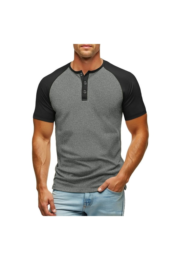 Men’s Round Neck Solid Short Sleeve Tee Polyester Relaxed Summer,Casual Daily Loungewear,S-3XL 5 Colors