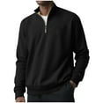 thumbnail image 1 of Paiwinds Men's Sherpa Lined Winter Top, Warm Quarter Zip Pullover with Stand Collar for Cold Weather, Plush Fleece Lined Long Sleeve Casual Jacket, 1 of 5