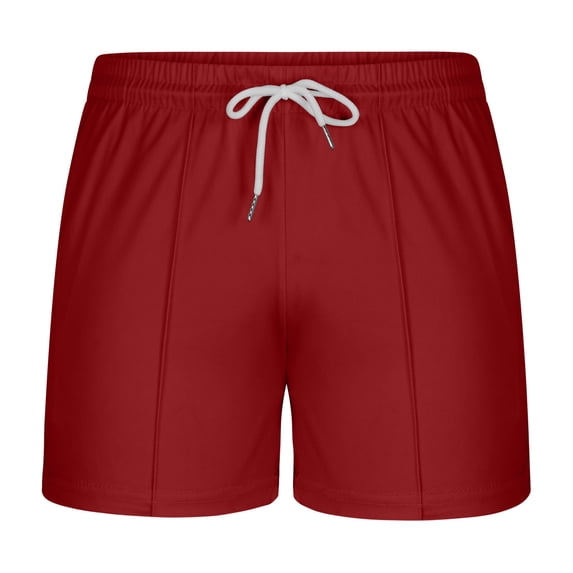 Paiwinds Men's Solid Beach Shorts with Pockets Elastic Waist Drawstring Quick Dry Summer Swim Trunks