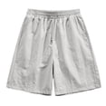 thumbnail image 1 of Paiwinds Men’s Solid Color Casual Elastic Waist Drawstring Pocket Shorts Relaxed Fit Summer Beach Lightweight Bottoms, 1 of 8