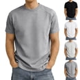 thumbnail image 1 of Paiwinds Men's Solid Color Short Sleeve Round Neck T-Shirt Casual Fashion Basic Tee Comfortable Fit Top for Daily Wear, 1 of 9