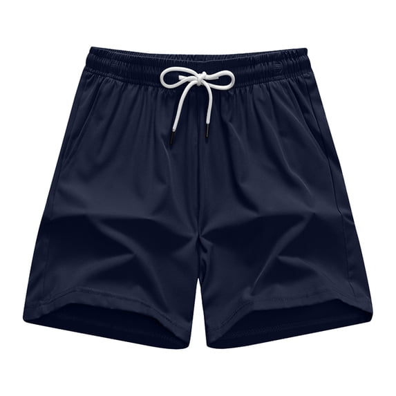 Paiwinds Men's Solid Quick Dry Board Shorts Elastic Waist Drawstring Summer Beach Swim Trunks