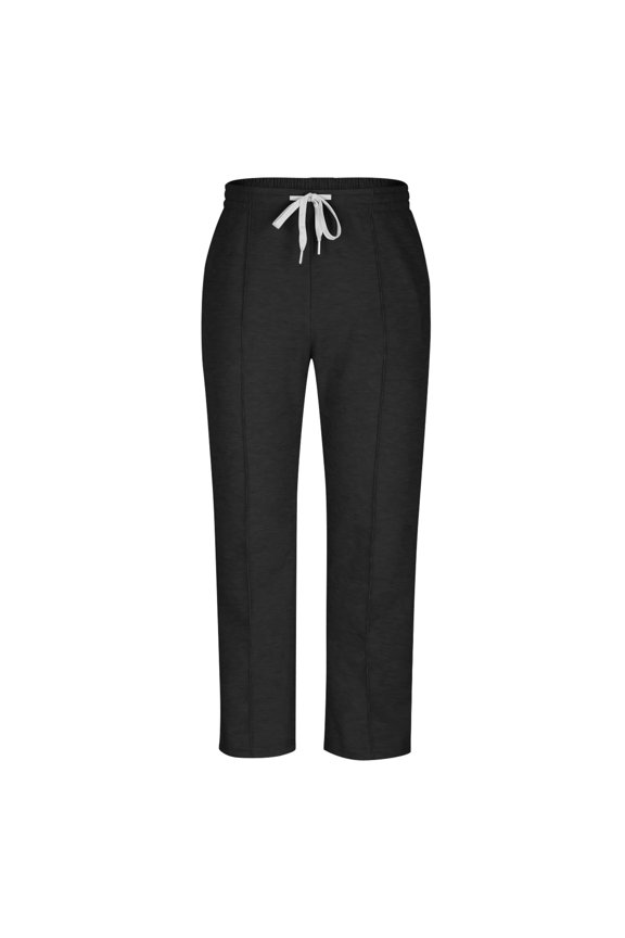 Men's Sports Pants with Elastic Waistband and Drawstring, Straight Leg Casual Long Trousers for Training Running Gym, Black/Brown/Grey