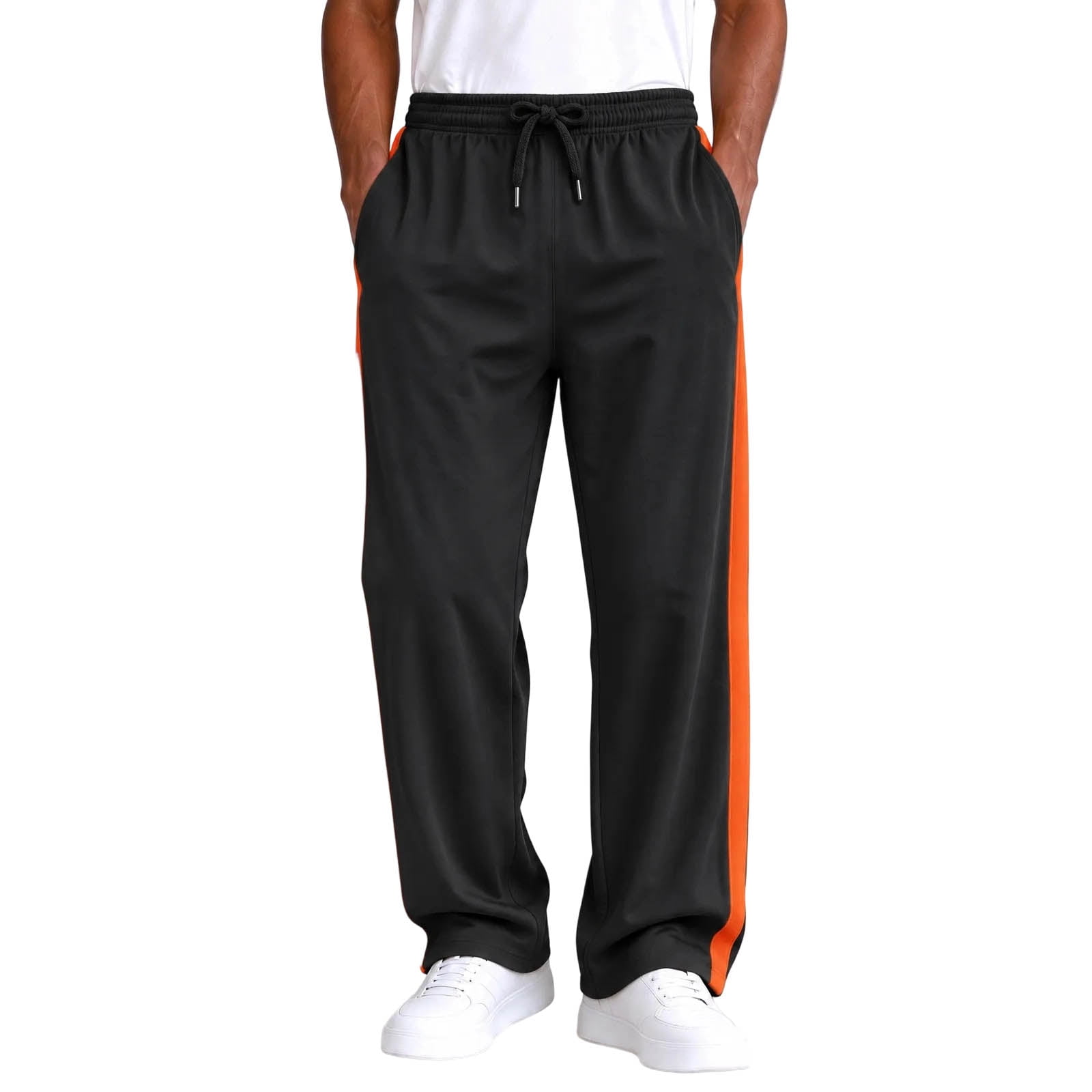 Paiwinds Men's Straight Leg Sweatpants Drawstring Elastic Waist ...