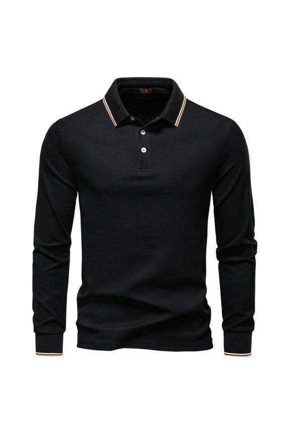 Men's Stretch Base Layer Shirt, Slim Fit Long Sleeve Top with Classic Turndown Collar, Versatile Button-Up for Layering or Standalone Wear