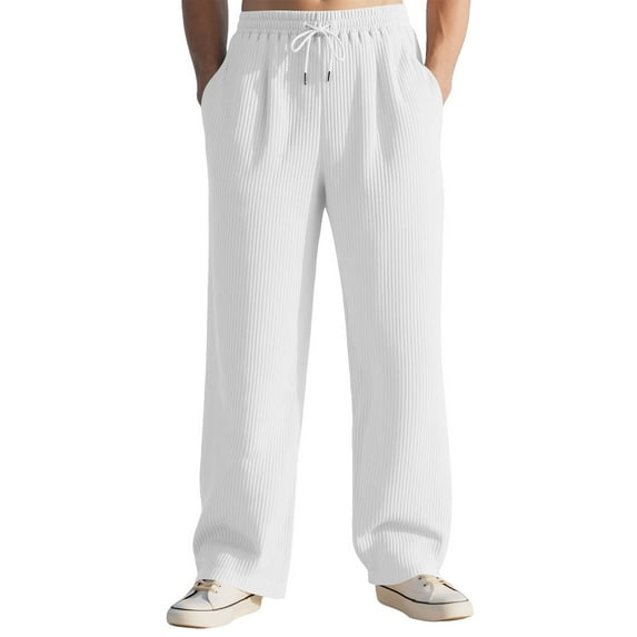 Paiwinds Men's Striped Straight-Leg Sport Pants with Drawstring Waist for a Classic Athletic Look and Casual Wear