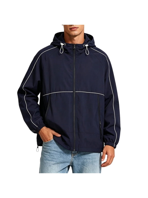 Men's Sunscreen Jacket Lightweight Breathable Plus Size Solid Color Fishing Sun Protection Coat