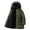 thumbnail image 1 of Paiwinds Men's Thick Warm Hooded Cardigan Jacket, Solid Color Mid-Long Length Coat. Full Zip, Windproof and Insulated, Perfect for Outdoor Adventures and Daily Commutes, 1 of 6