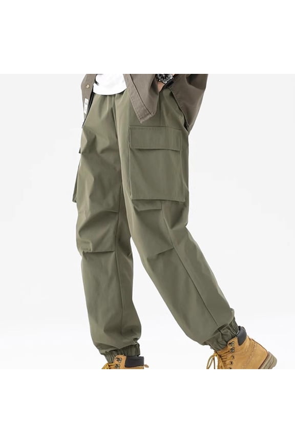 Men's Urban Cargo Joggers with Adjustable Drawstring Waist and Functional Pockets for Weekend Excursions and Daily Wear