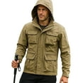 thumbnail image 1 of Paiwinds Men's Utility Jacket with Hooded Design, Full Zip Closure, Detachable Sleeves, Windproof and Water Repellent for Outdoor Climbing, Sports, and Adventures, 1 of 9