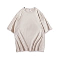 thumbnail image 1 of Paiwinds Men's Heavyweight T-Shirt - Short Sleeve Round Neck, Washed Wax Cotton Casual Top, Breathable Solid Tee for Summer Fashion, 1 of 9