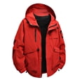 thumbnail image 1 of Paiwinds Men's Waterproof Windproof Hooded Storm Jacket with Zipper Closure and Multiple Pockets for Outdoor Adventures Hiking Camping and Daily Casual Wear, 1 of 8