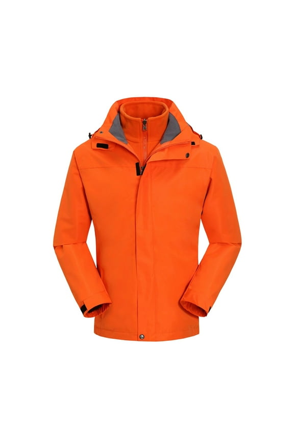 Men's Waterproof Windproof Hooded Storm Jacket with Zipper Closure and Multiple Pockets for Outdoor Adventures Hiking Camping and Daily Casual Wear