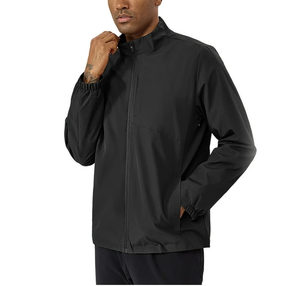 Paiwinds Men's Windbreaker Jacket with Full Zip Closure, Water Repellent Stand Collar, Windproof Design, and Lightweight Protection for Outdoor Activities, Running, and Casual Wear
