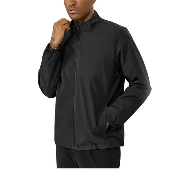Paiwinds Men's Windbreaker Jacket with Full Zip Closure, Water Repellent Stand Collar, Windproof Design, and Lightweight Protection for Outdoor Activities, Running, and Casual Wear