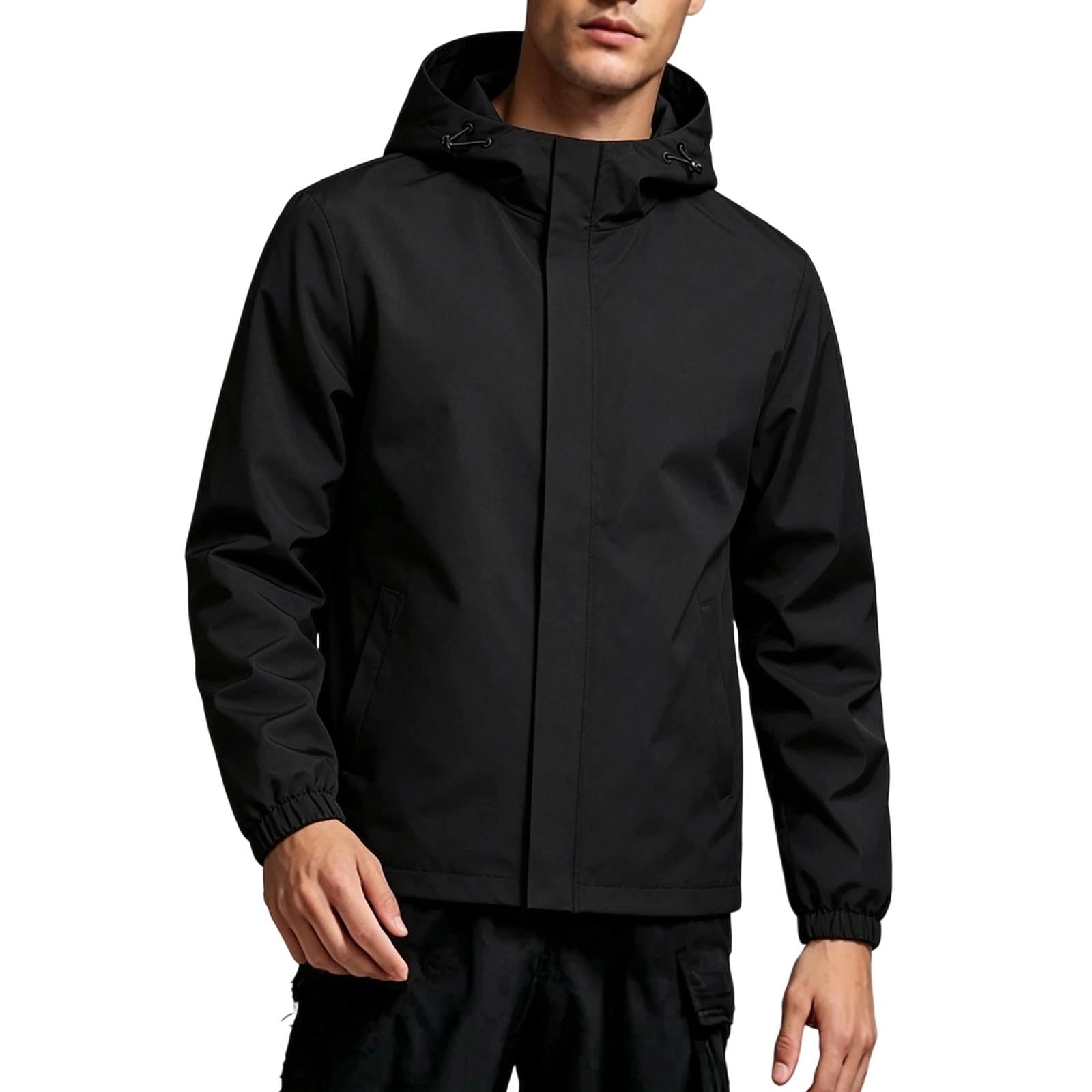 Paiwinds Men's Windproof Waterproof Hooded Jacket Outdoor Hiking Riding ...